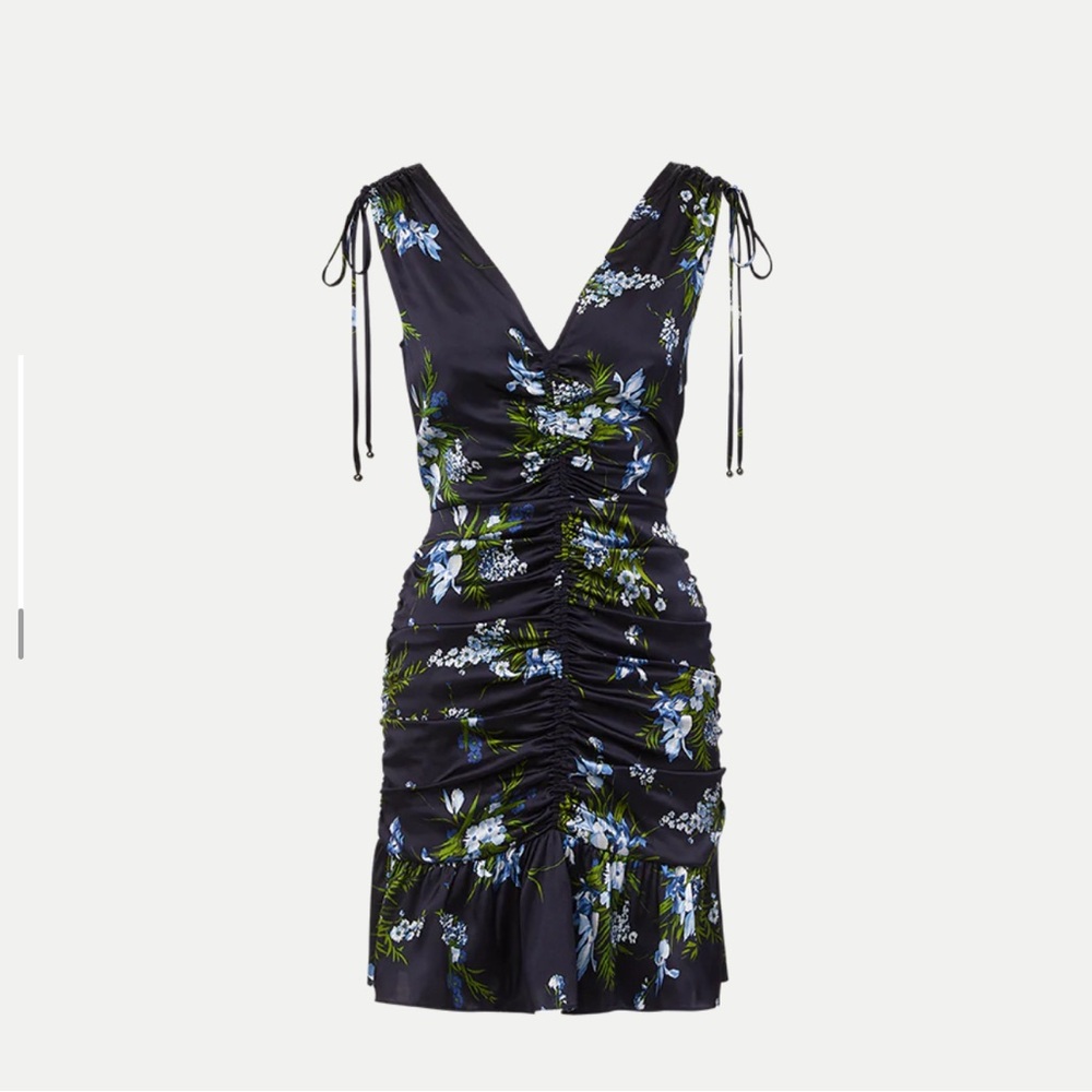Floral Ruched Mini Dress